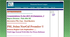 Desktop Screenshot of peninsulasoccerleague.org
